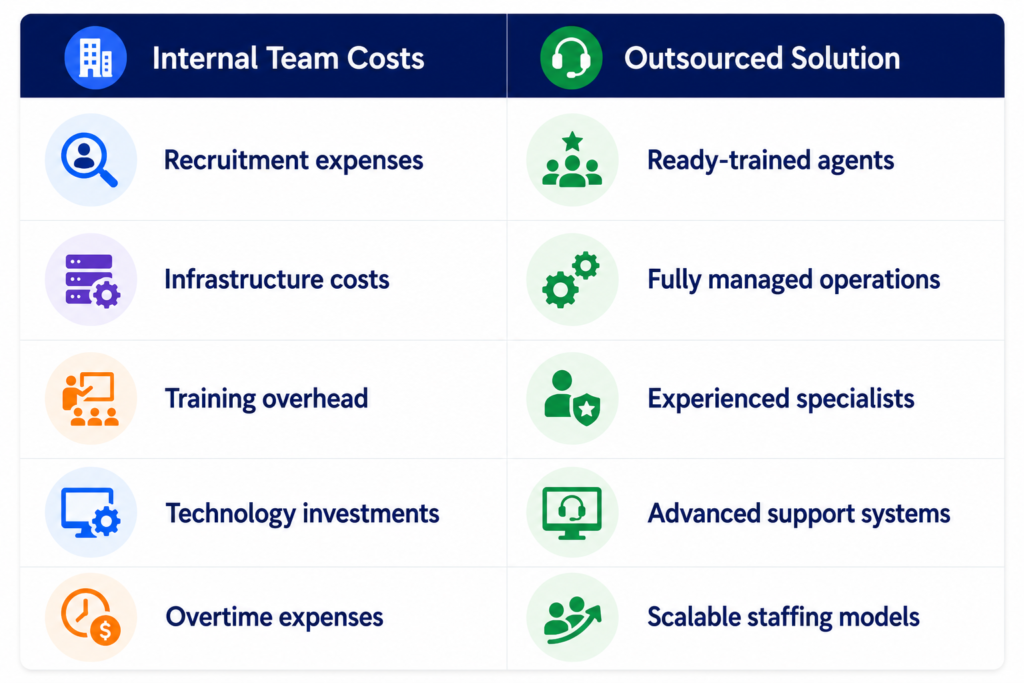 Inbound call center outsourcing eliminates
